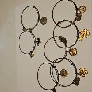 Gold And Silver Alex And Ani Charm Bangle Set